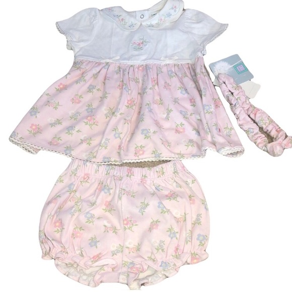 Little Me Other - Baby girl dress headband and bottoms